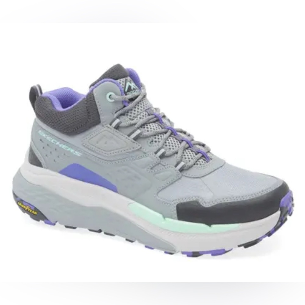 Skechers Go Hike Air Cooled Good Year Gray & Purple Hiking Sneakers Sz. 7.5